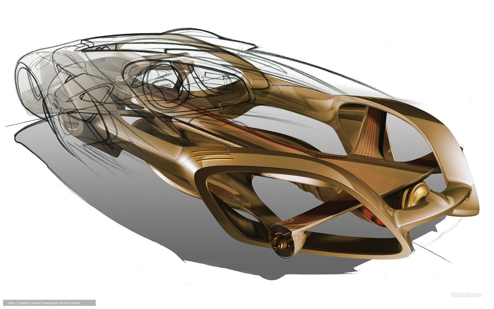futuristic car concept sketch