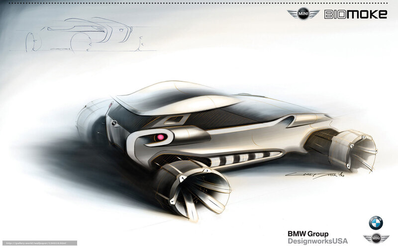 Futuristic Car Concept — White, Dramatic