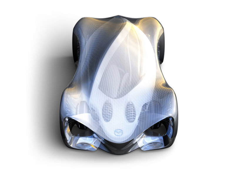 Futuristic Car Concept — White