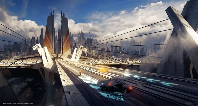 Futuristic Car Crash — Blue