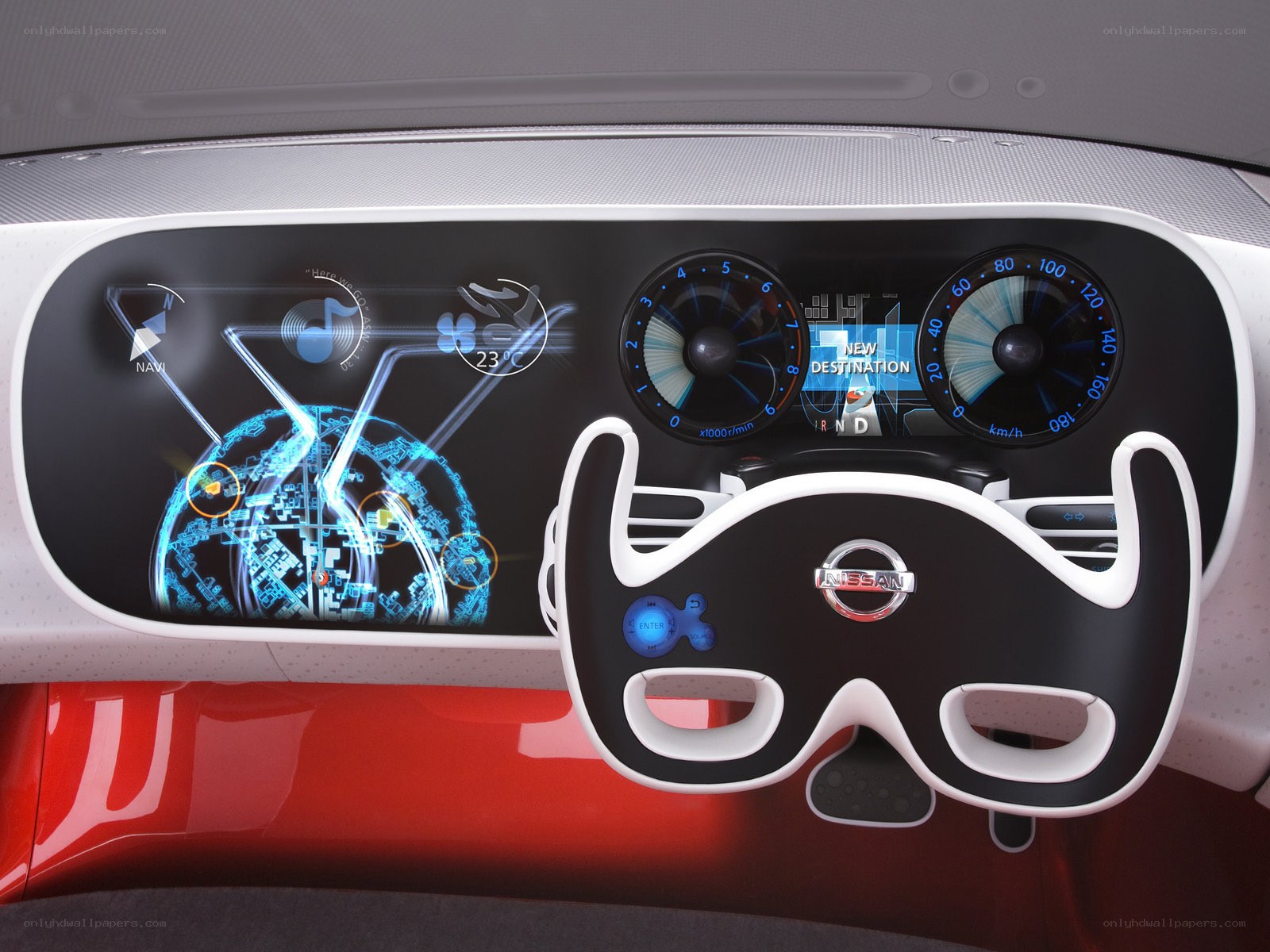 futuristic car dashboard