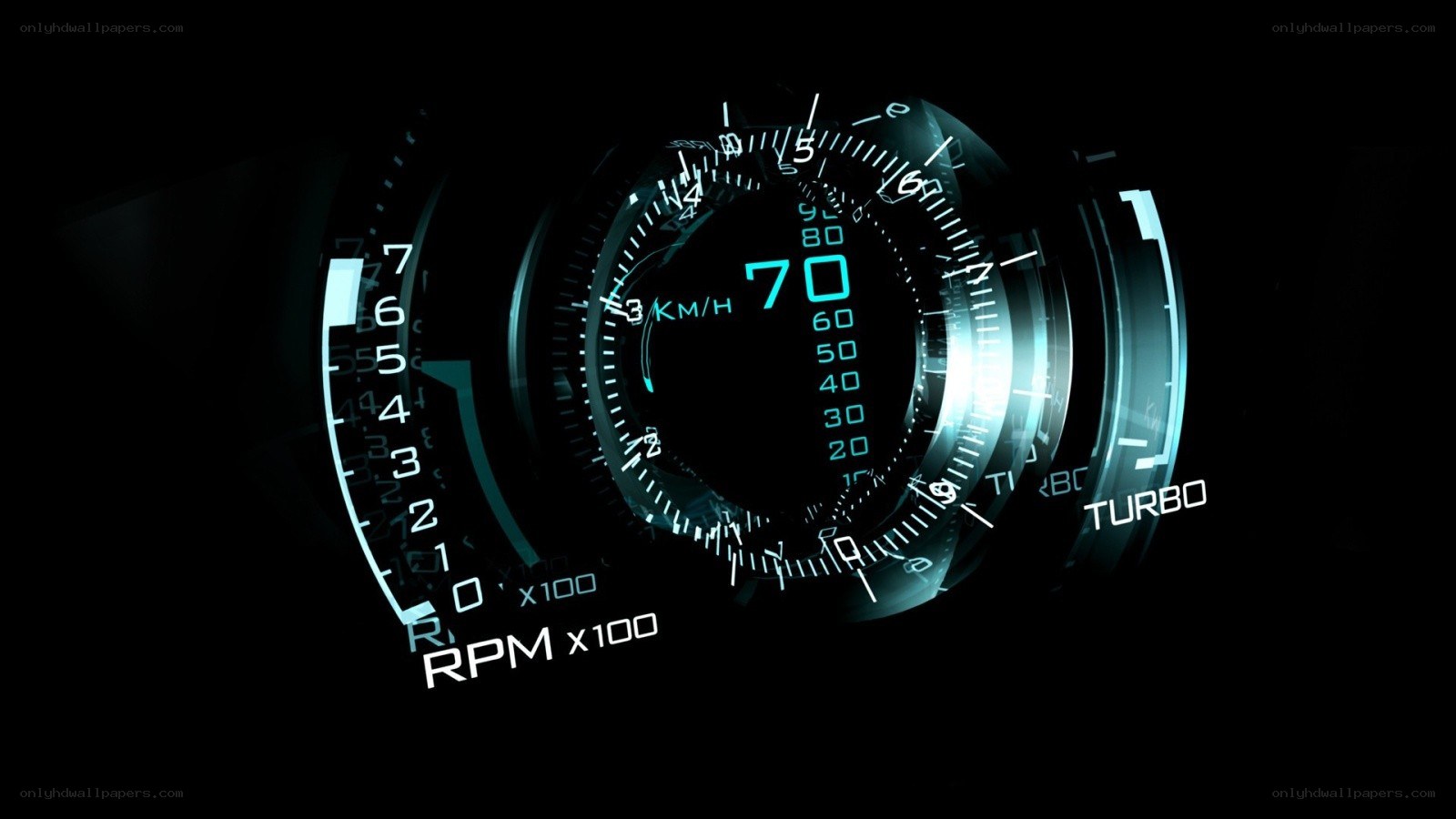 futuristic car dashboard display