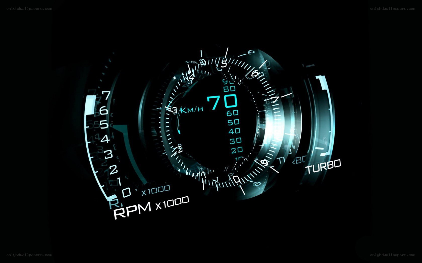 futuristic car dashboard display