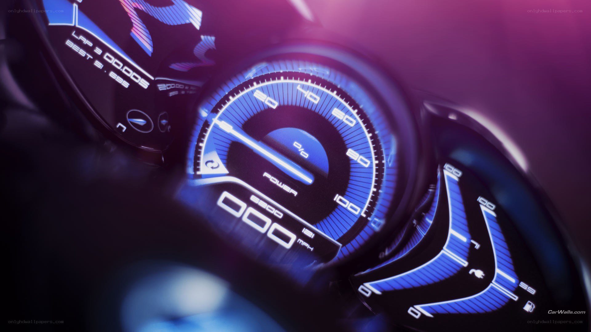 futuristic car dashboard display