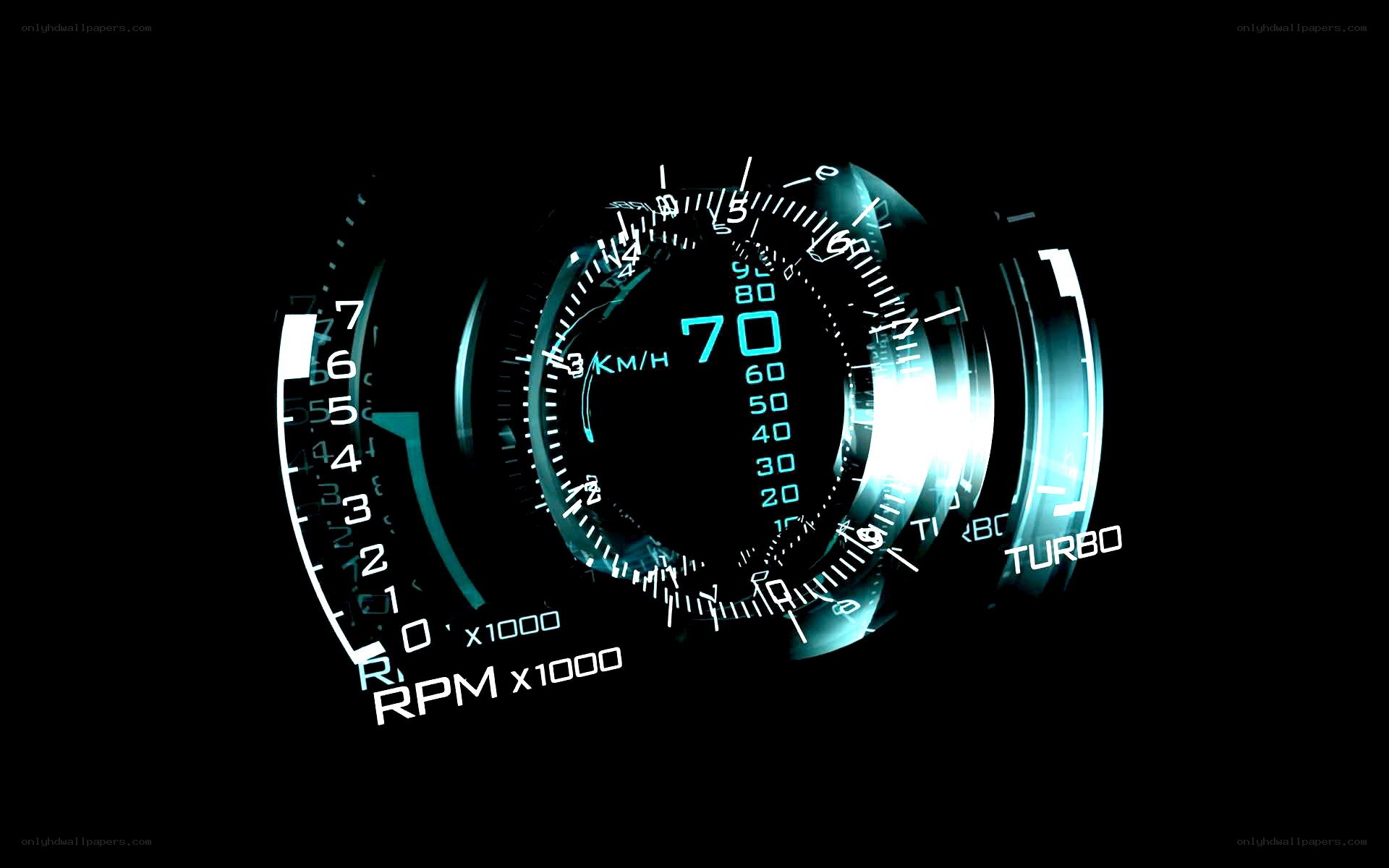 futuristic car dashboard display