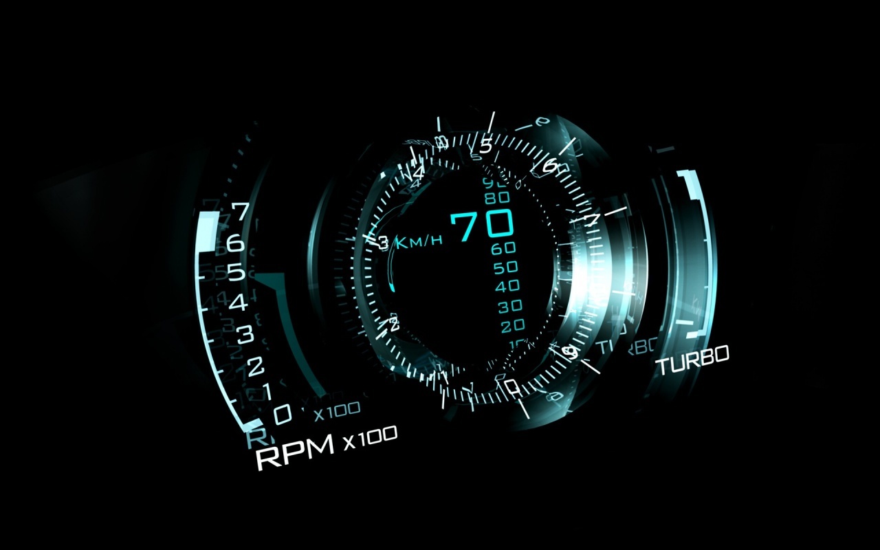 futuristic car dashboard display