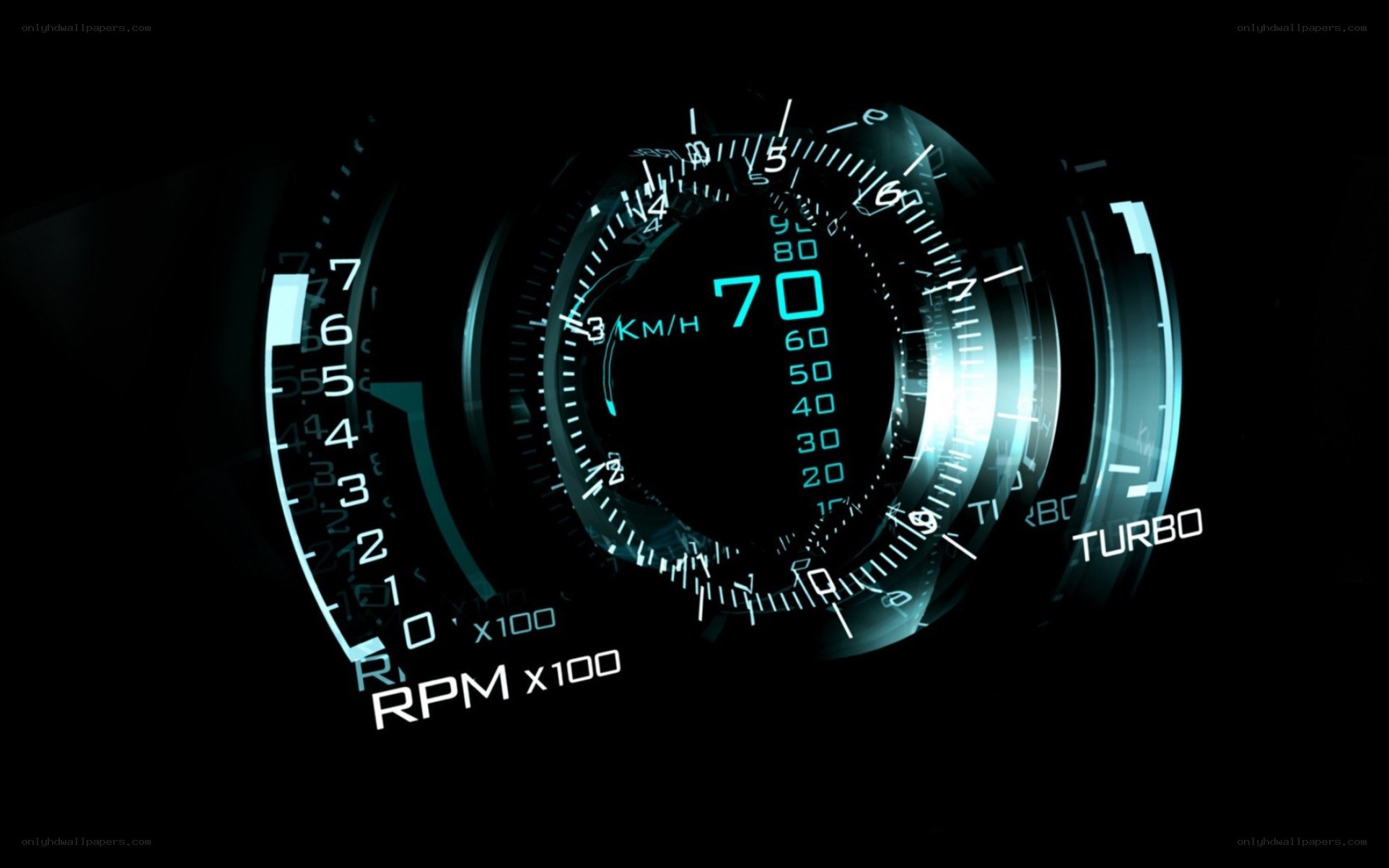 futuristic car dashboard display