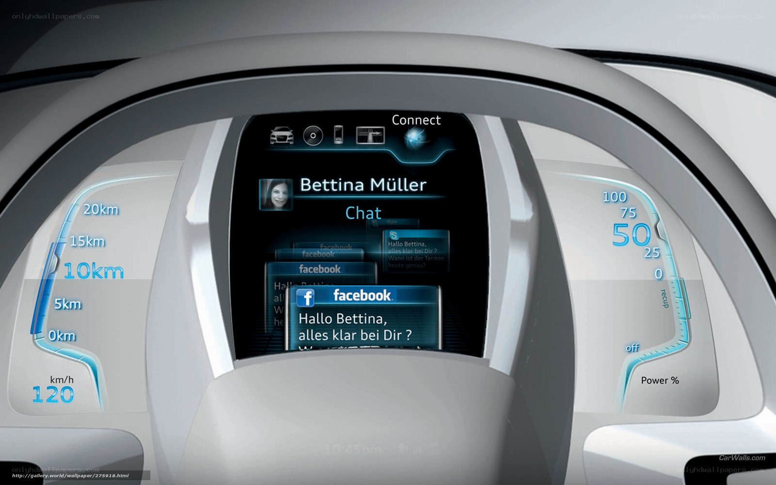 futuristic car dashboard interface