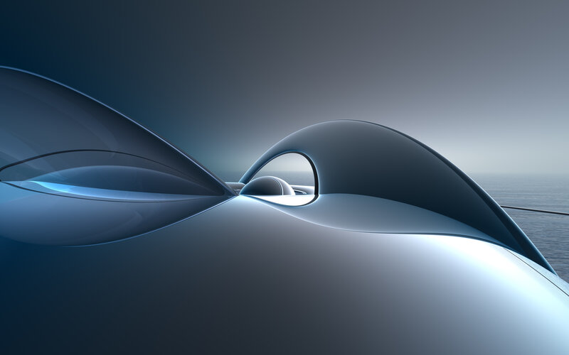 Futuristic Car Design — Blue, Serene