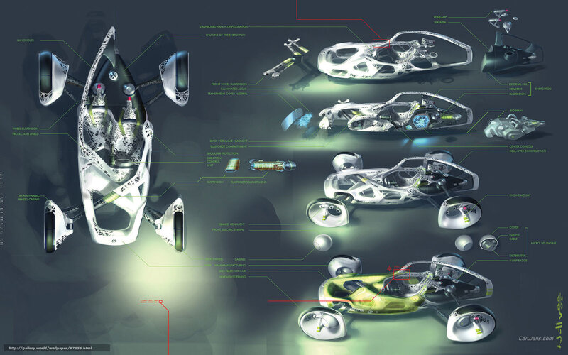 futuristic car design diagram
