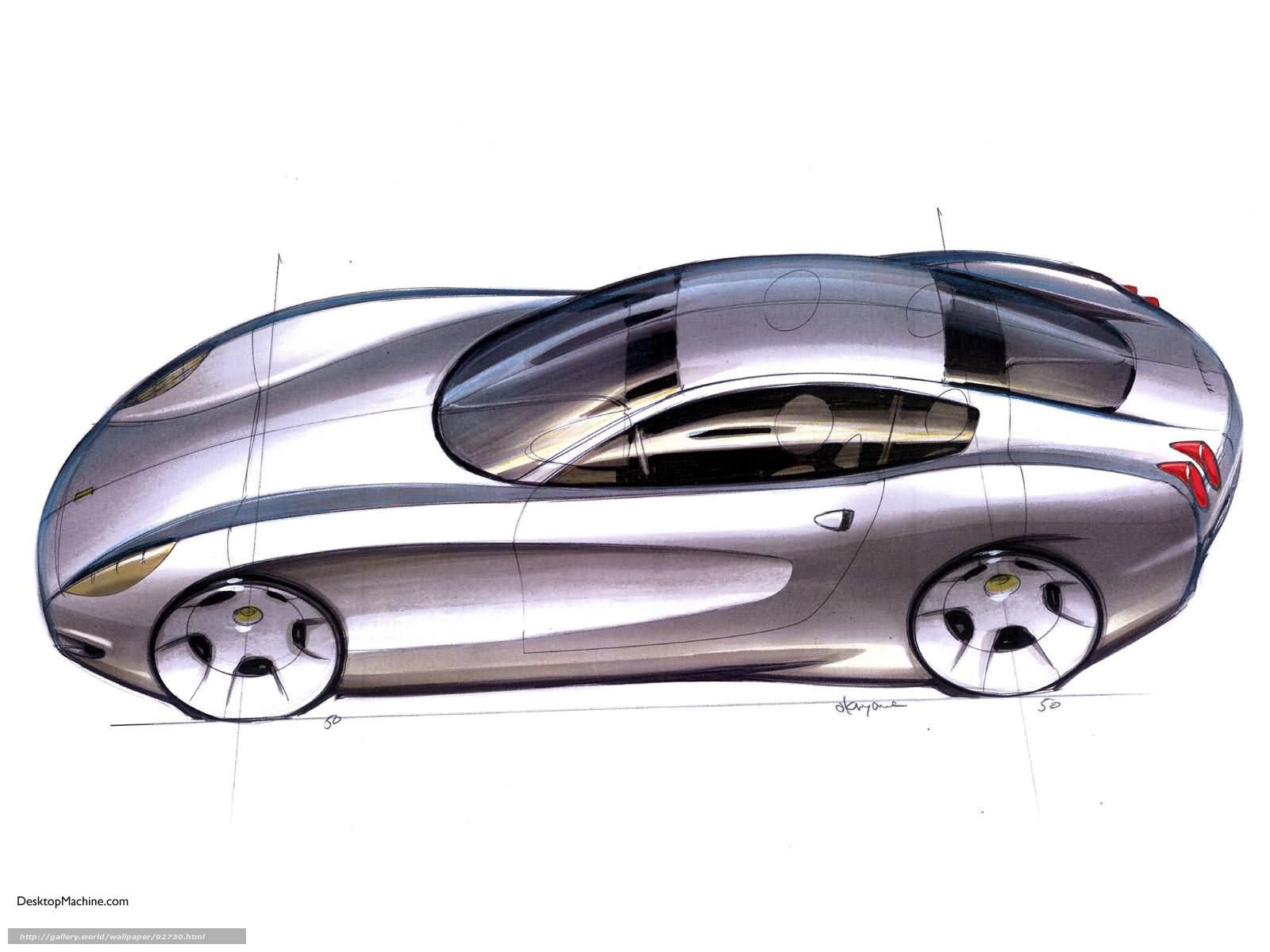 futuristic car design sketch