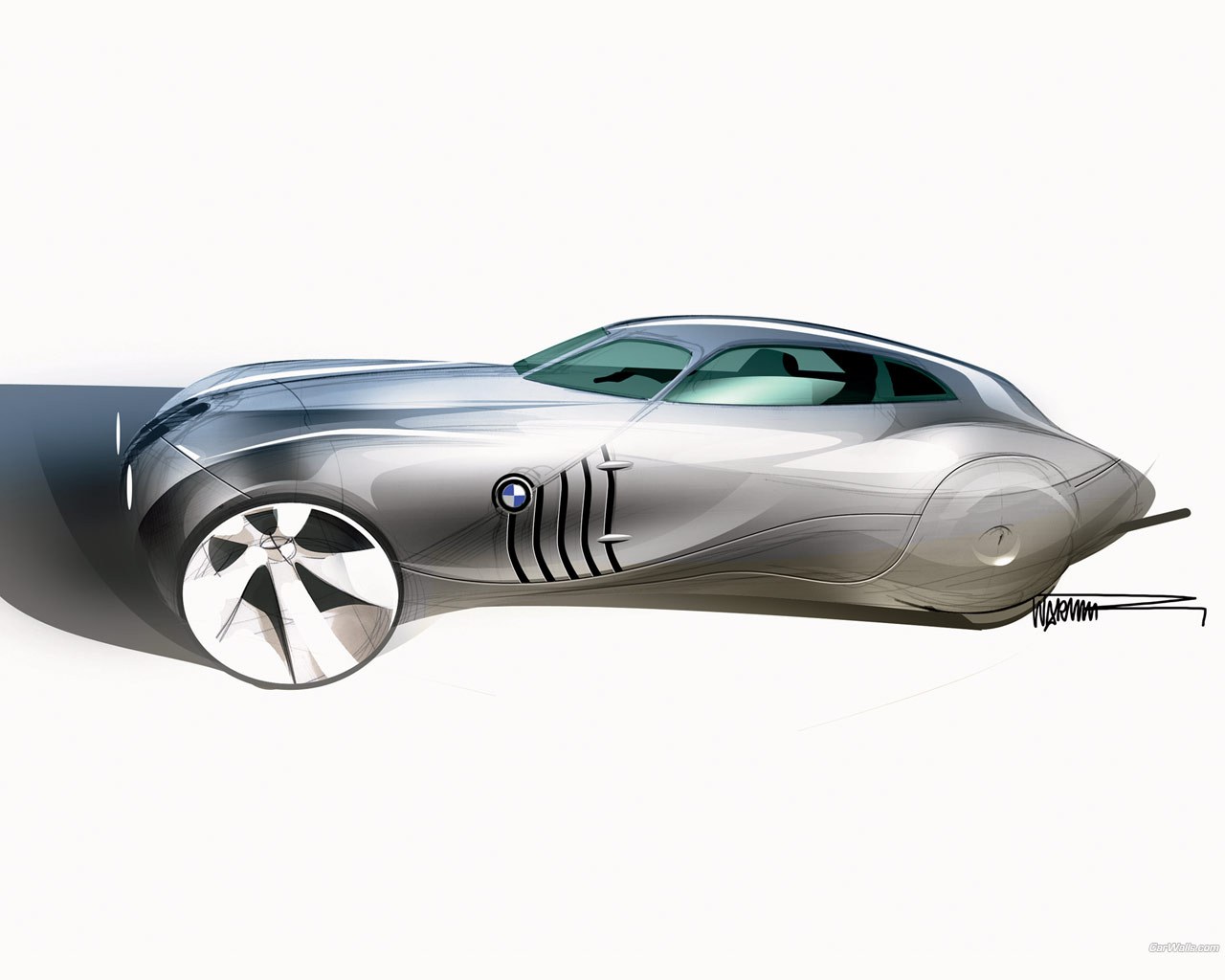 futuristic car design sketch