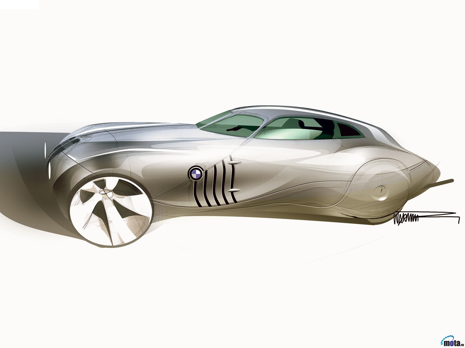 futuristic car design sketch