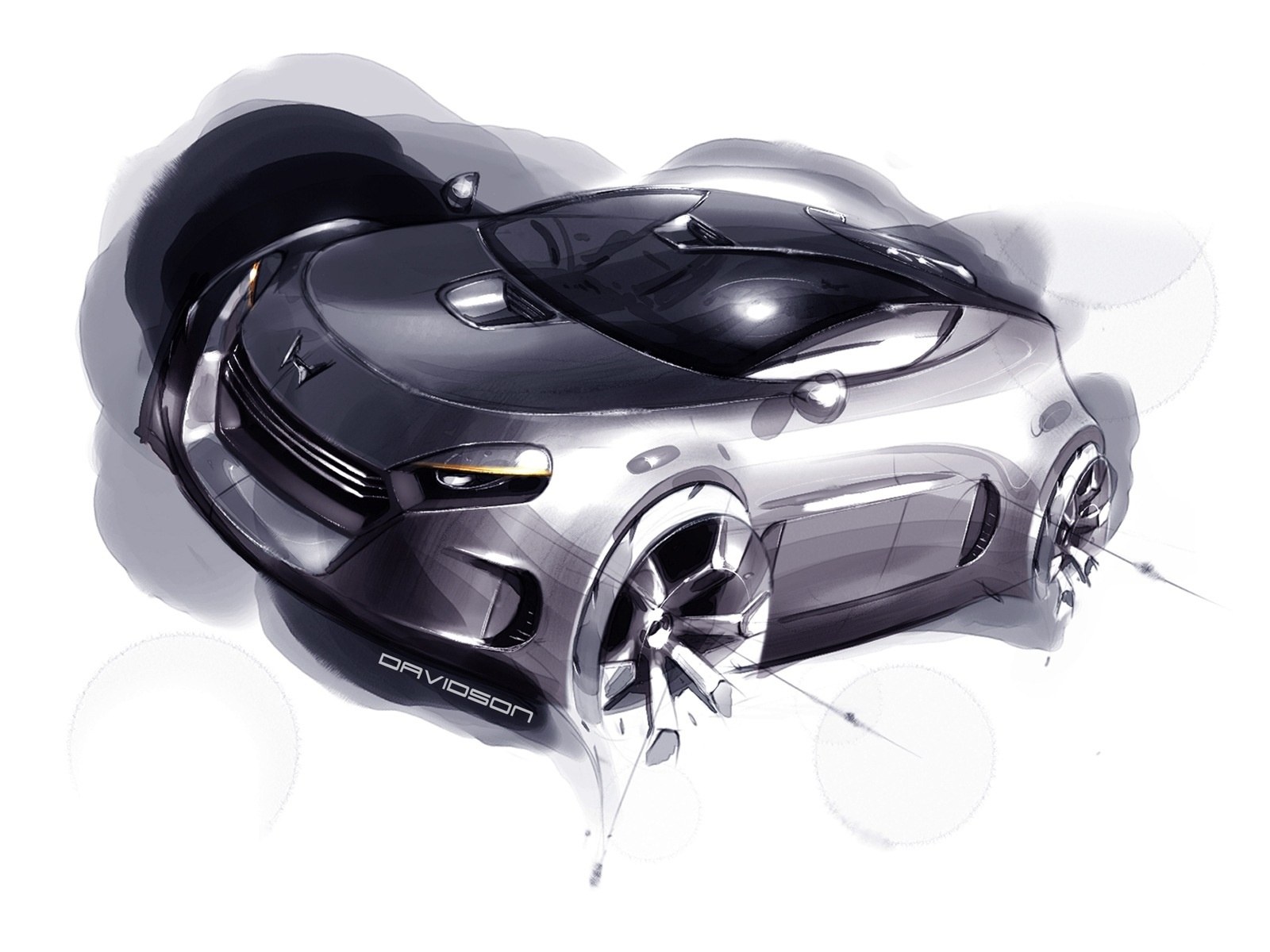 futuristic car design sketch