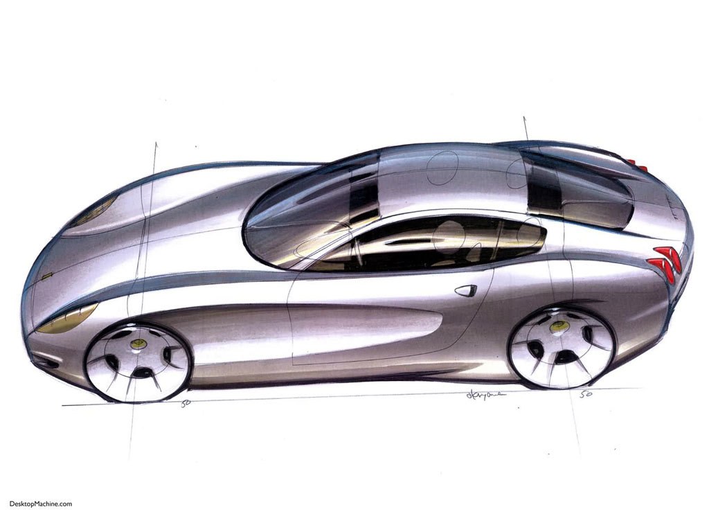 futuristic car design sketch