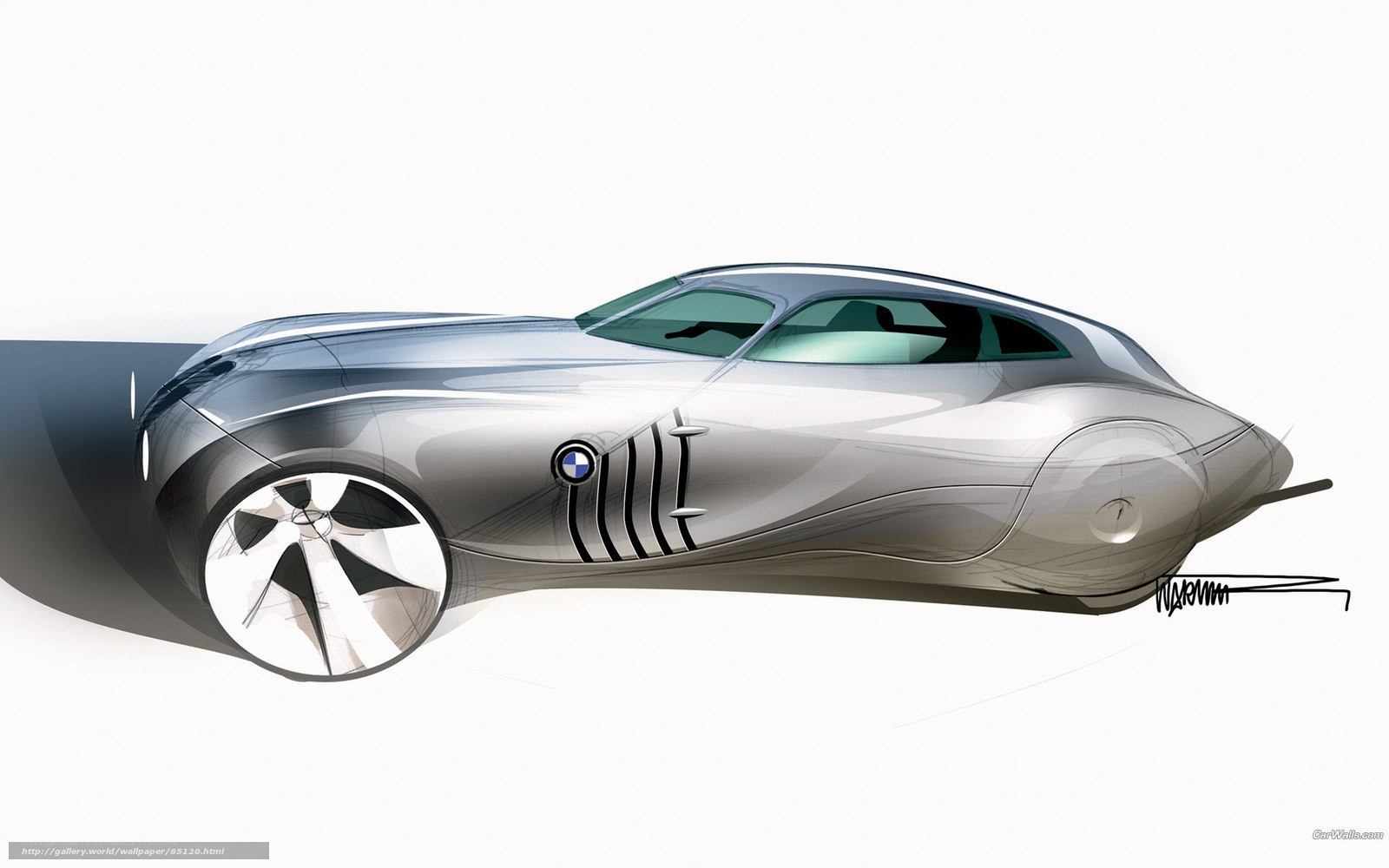 futuristic car design sketch