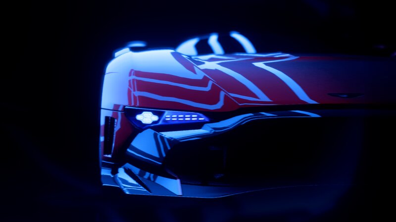Futuristic Car Front — Blue
