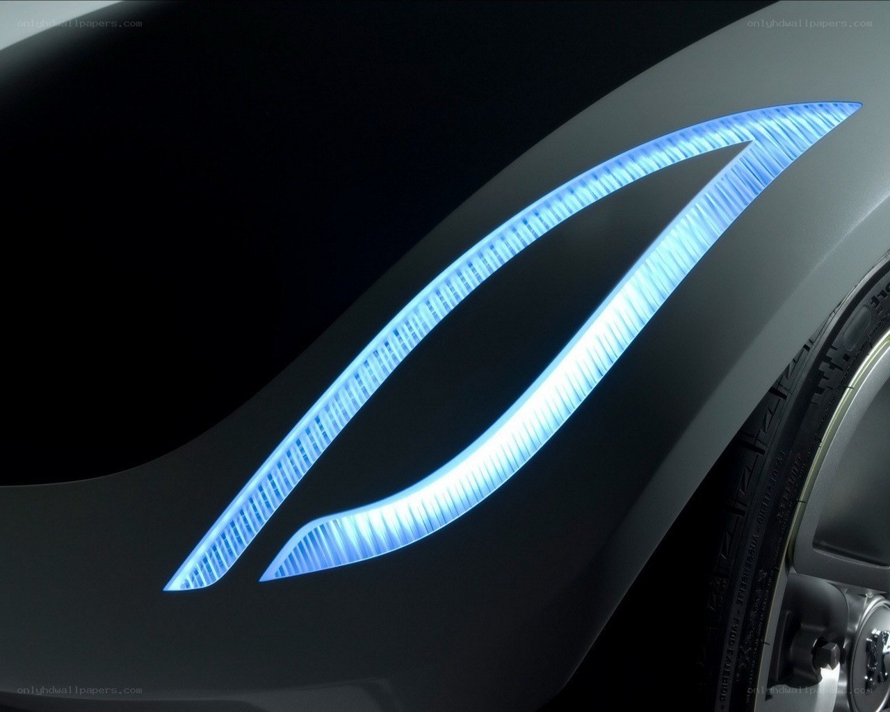 futuristic car headlight