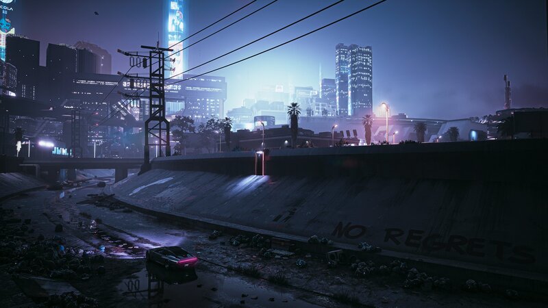 Futuristic Car in Canal