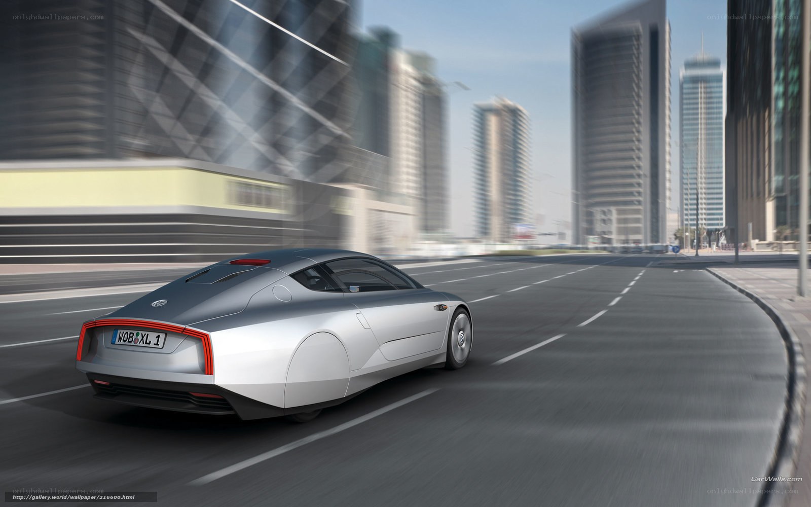 futuristic car in city