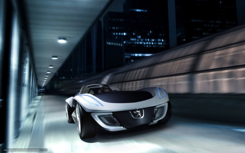 futuristic car in city tunnel