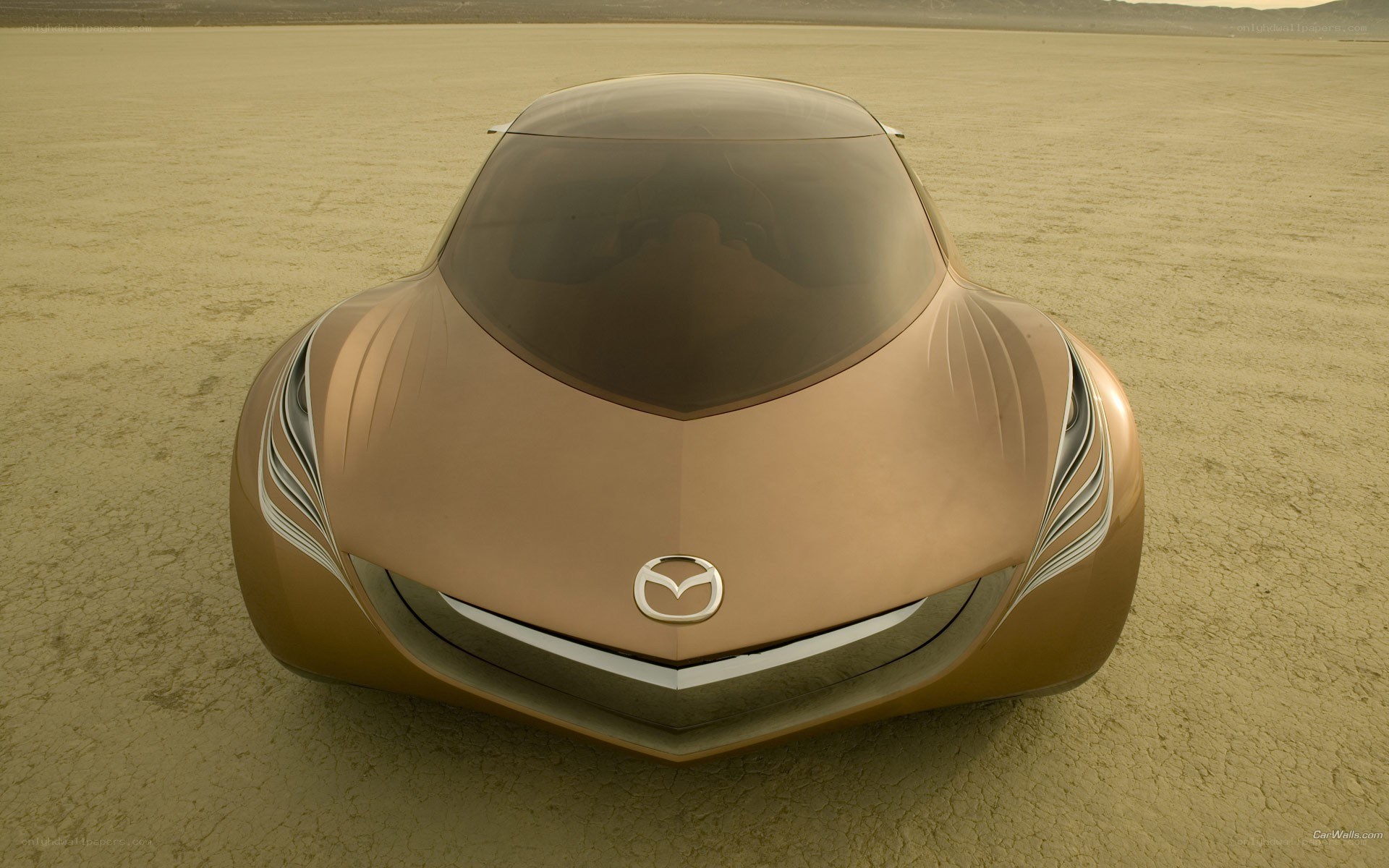 futuristic car in desert