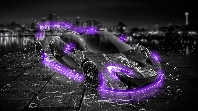 Futuristic Car in Water