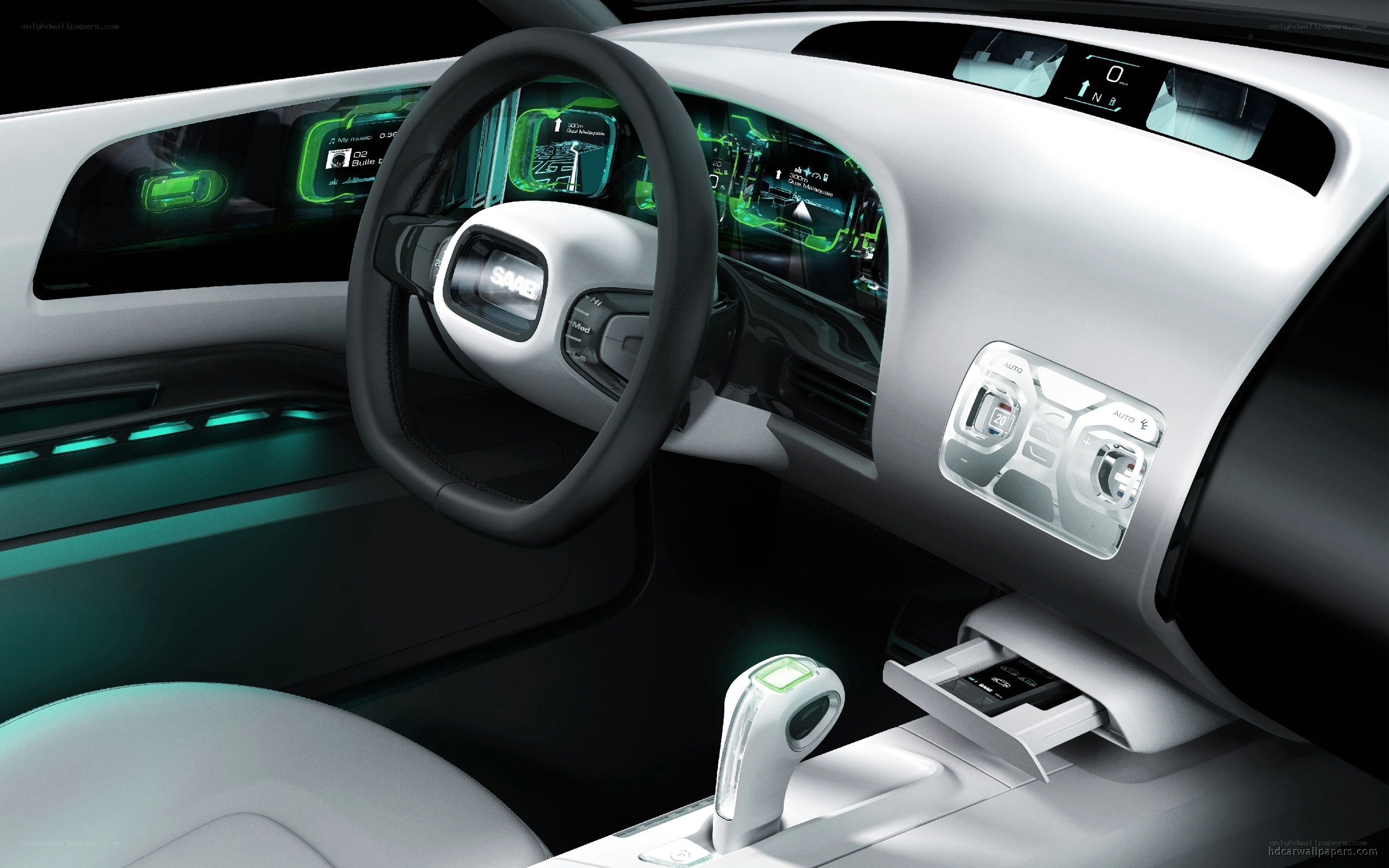 futuristic car interior
