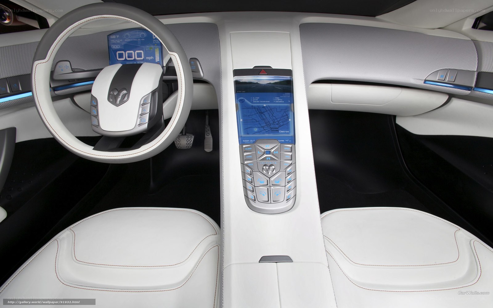 futuristic car interior