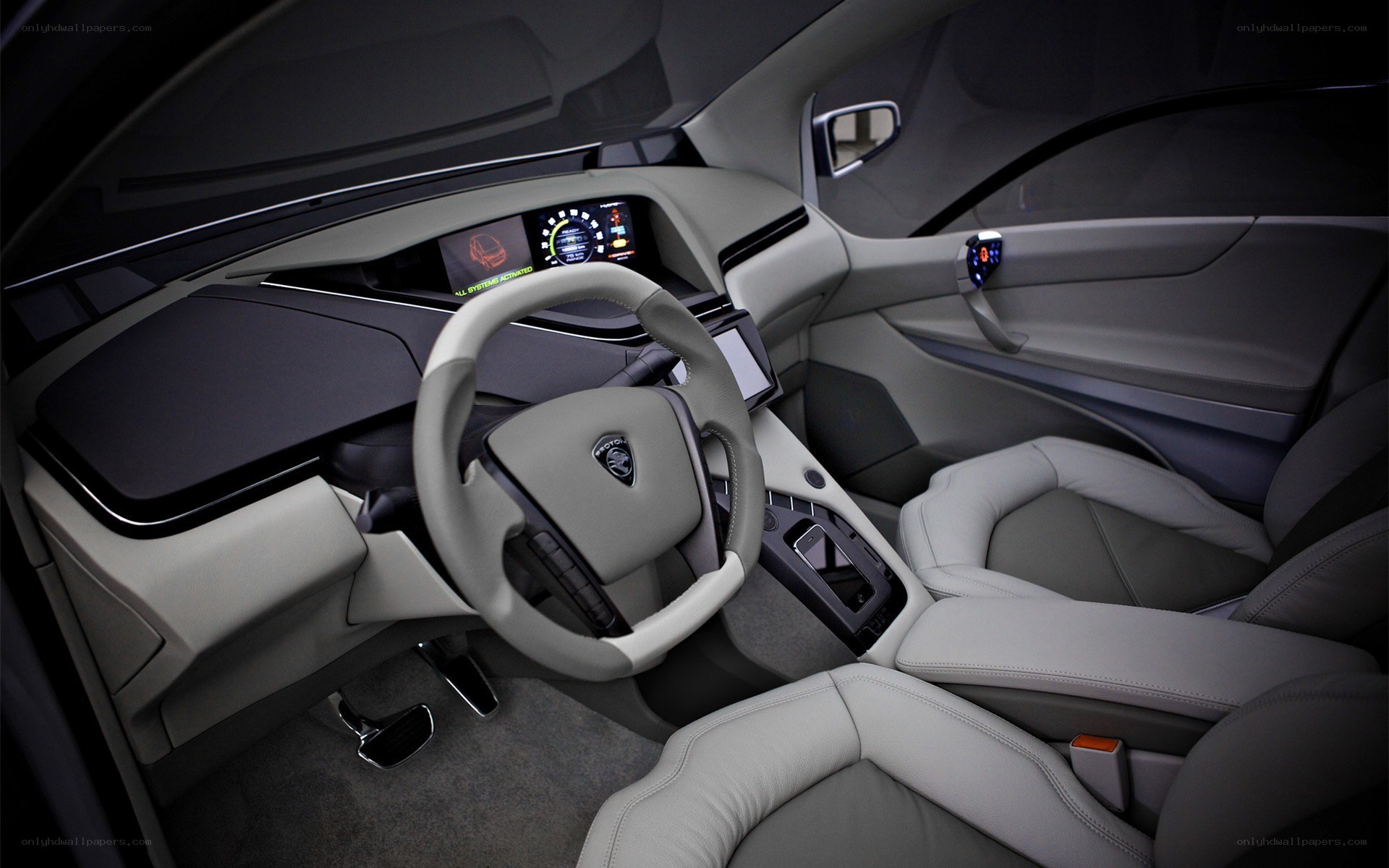 futuristic car interior
