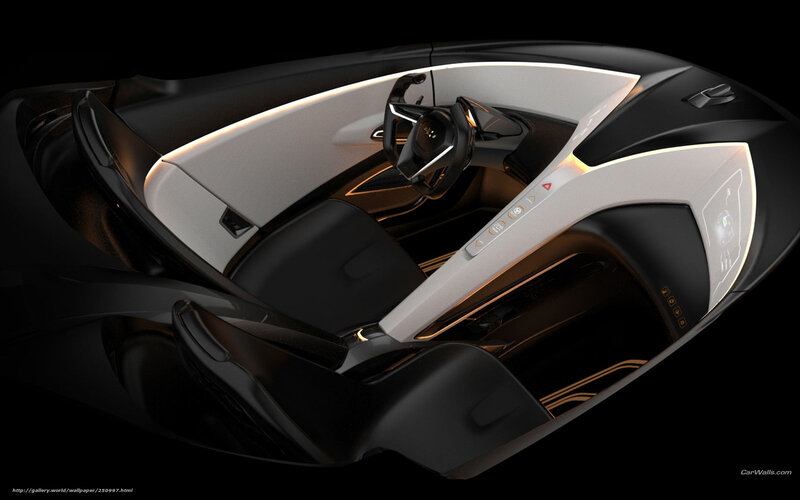 Futuristic Car Interior — Black, Dramatic