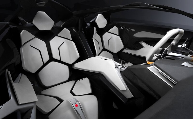 Futuristic Car Interior — Black, Sleek, 3d Render, Seats