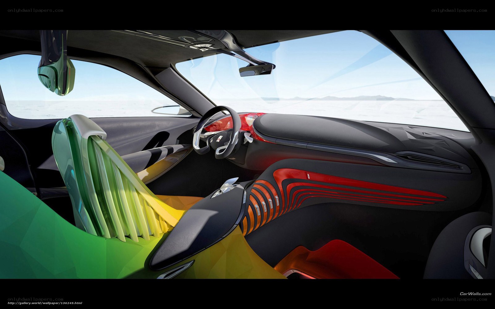 futuristic car interior concept