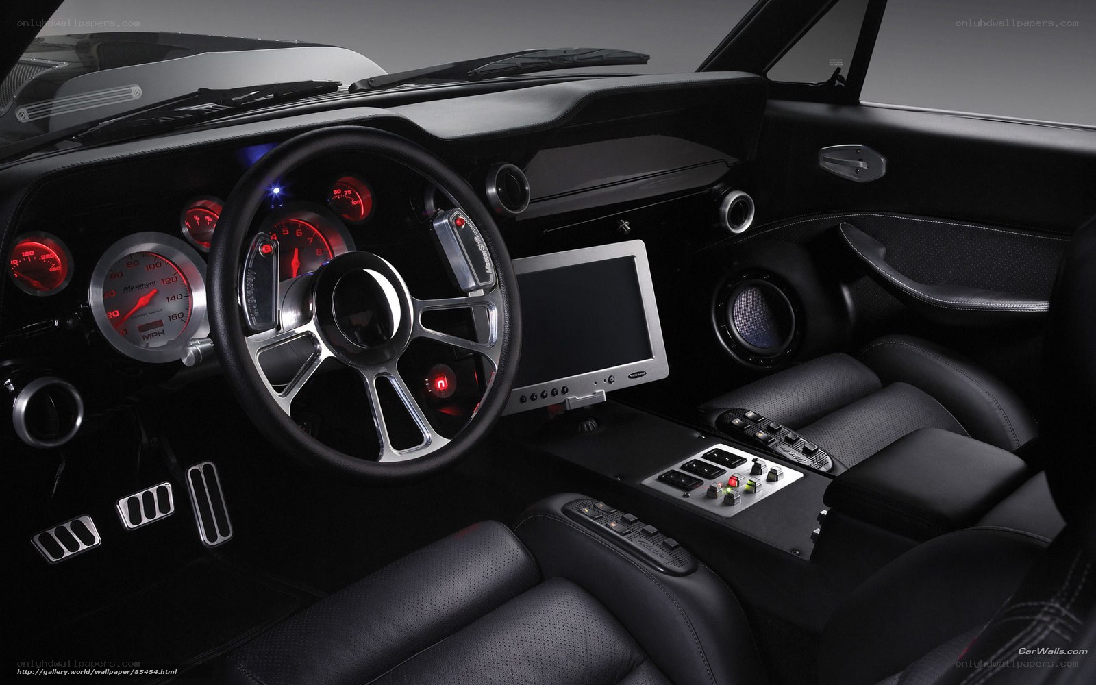 futuristic car interior dashboard