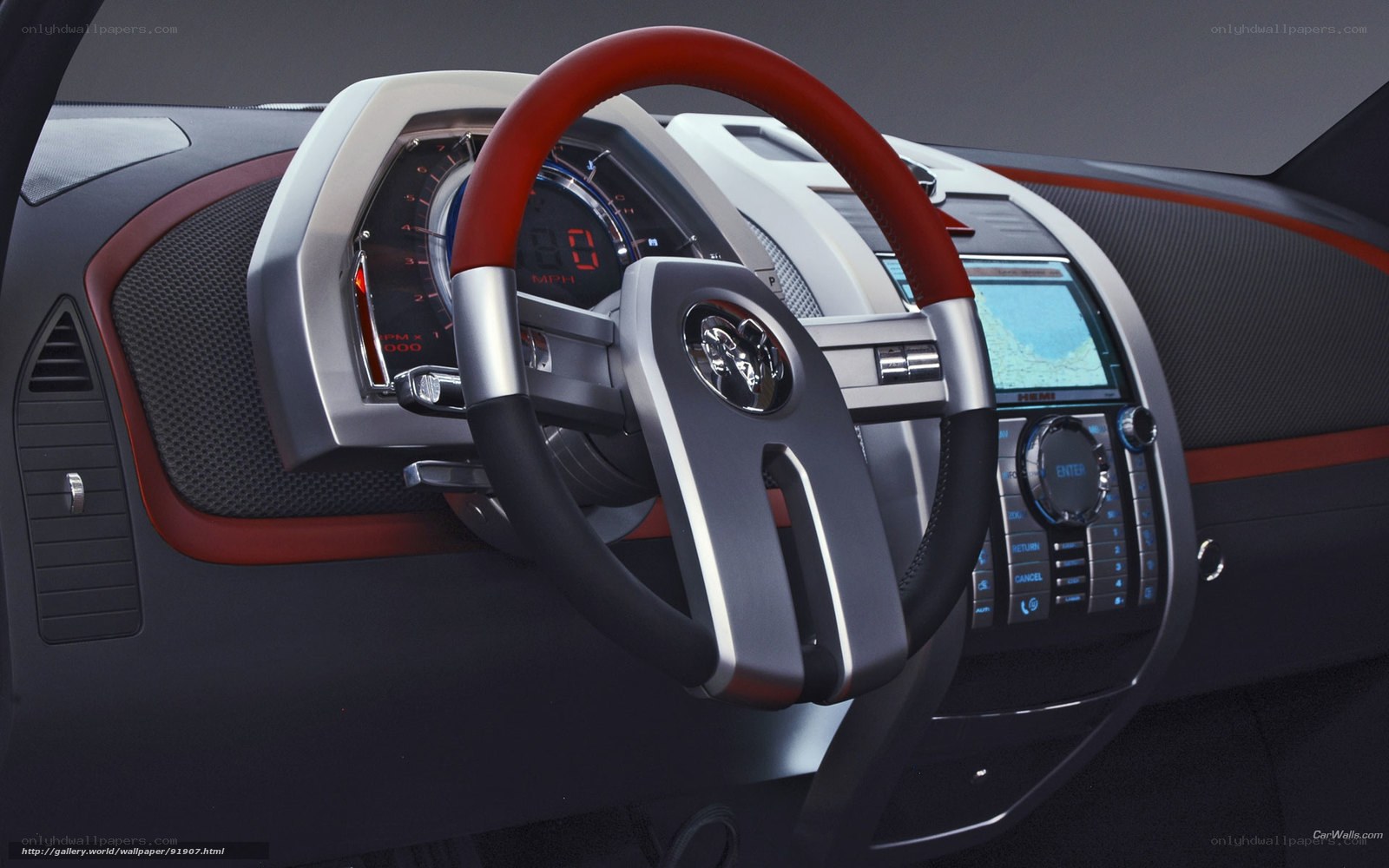 futuristic car interior dashboard