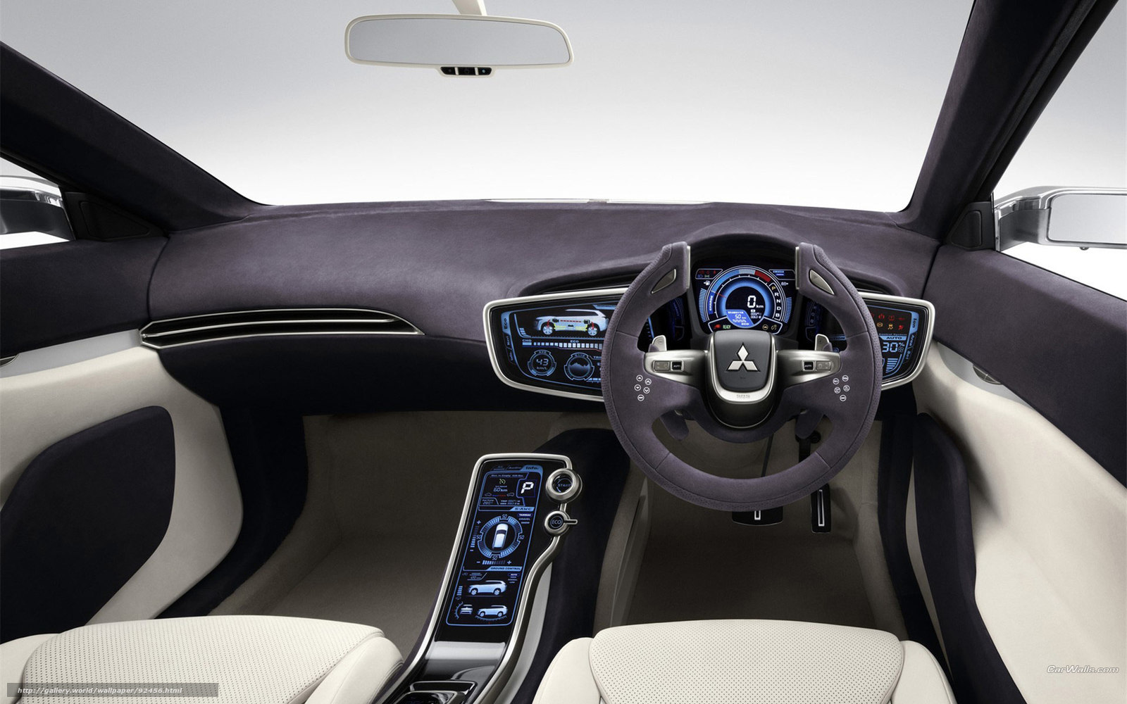futuristic car interior dashboard
