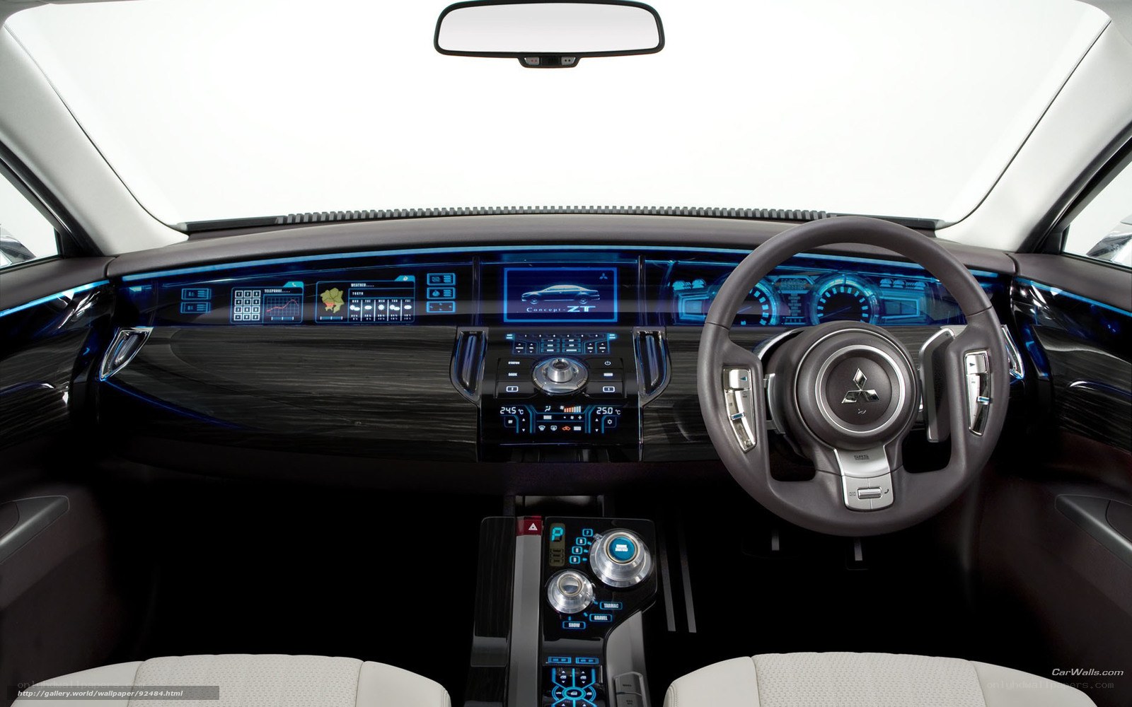 futuristic car interior dashboard