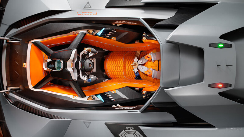 Futuristic Car Interior — Gray, Technological