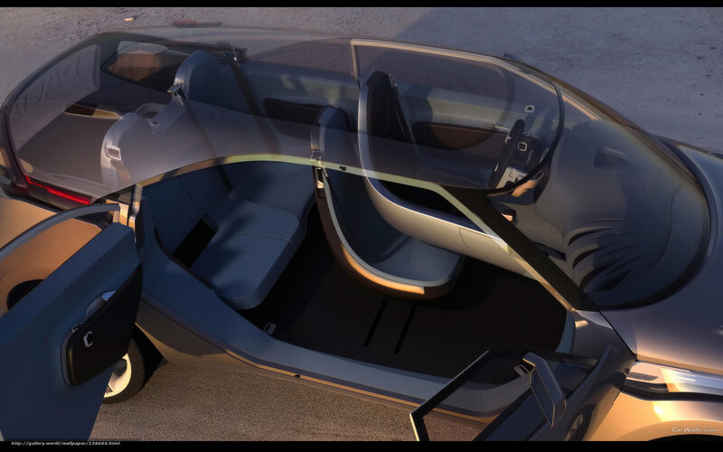 Futuristic Car Interior — Gray