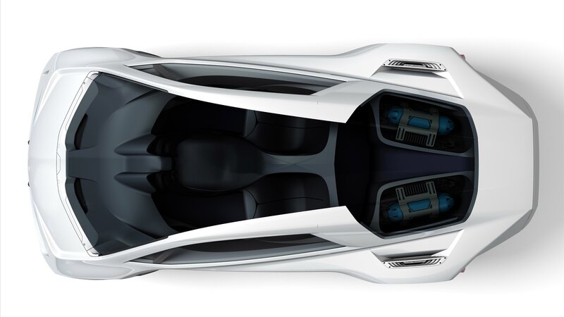 futuristic car interior view