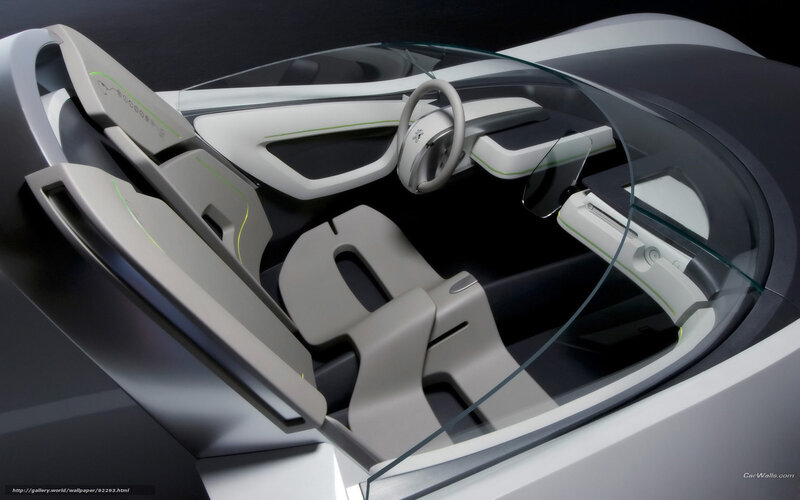 Futuristic Car Interior — White, Sleek
