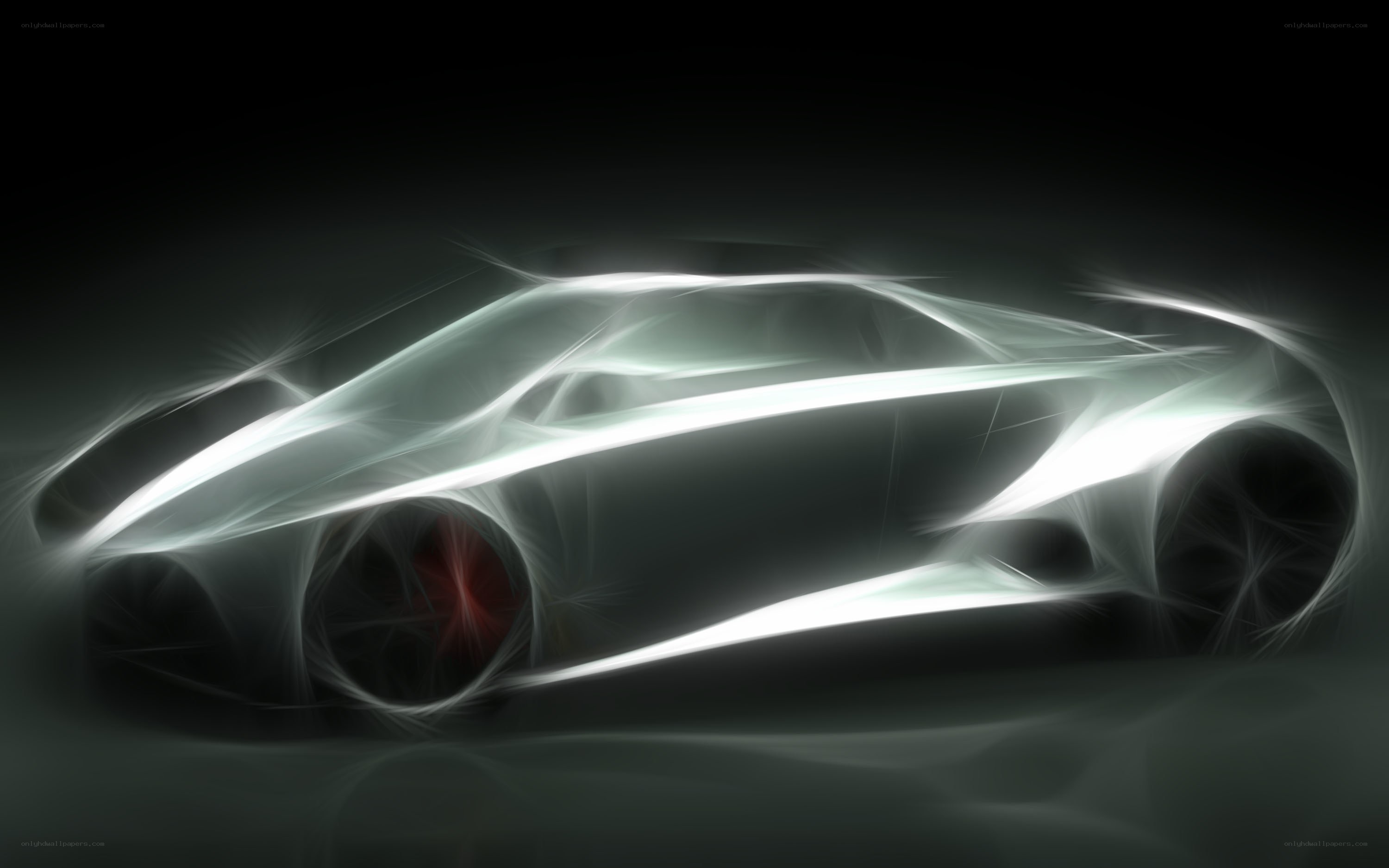 futuristic car light art