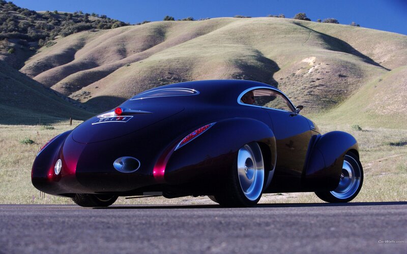 futuristic car on a road
