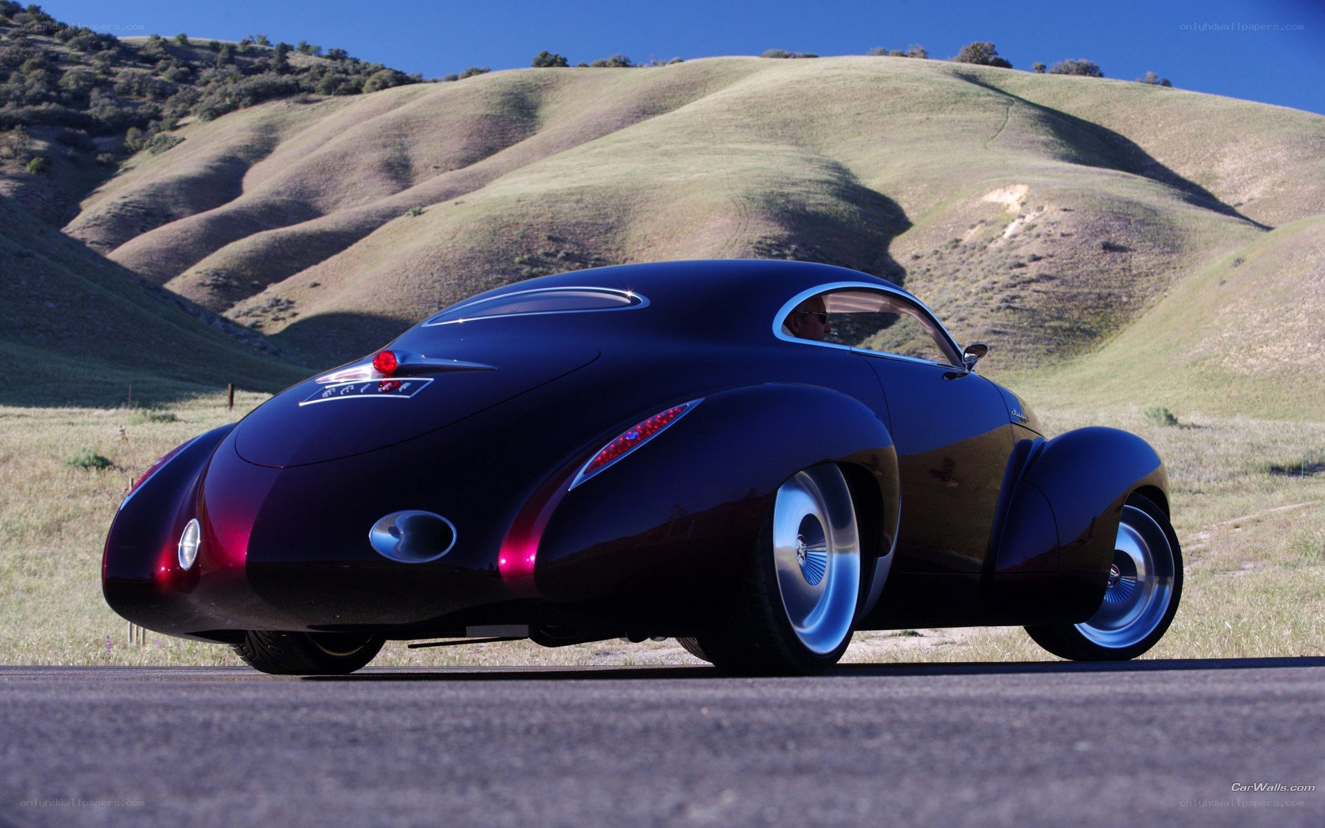 futuristic car on a road