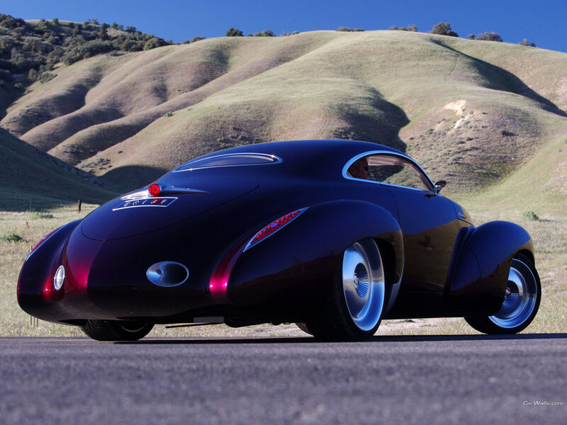 futuristic car on a road