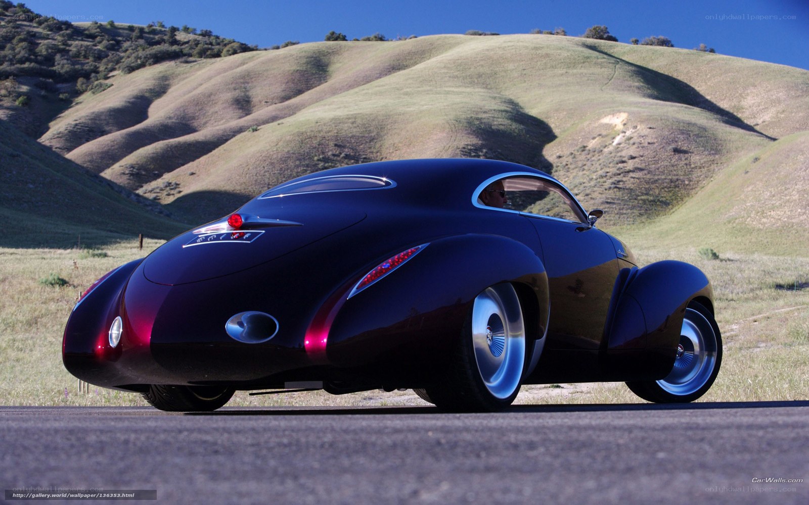 futuristic car on a road