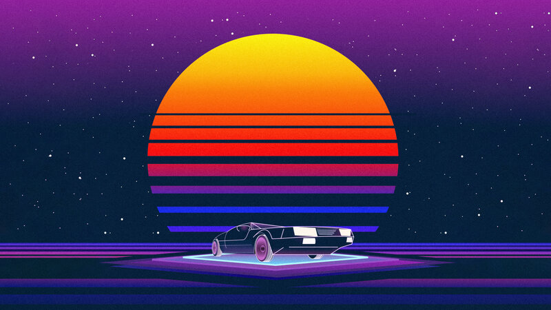 Futuristic Car on Platform
