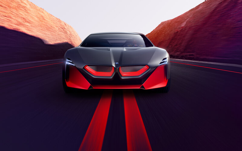 Futuristic Car on Road — Black, Dynamic, 3d Render