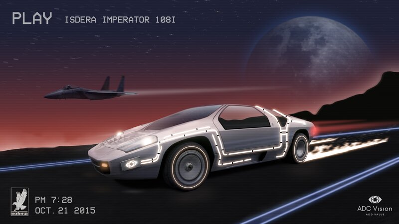 Futuristic Car on Road — Gray