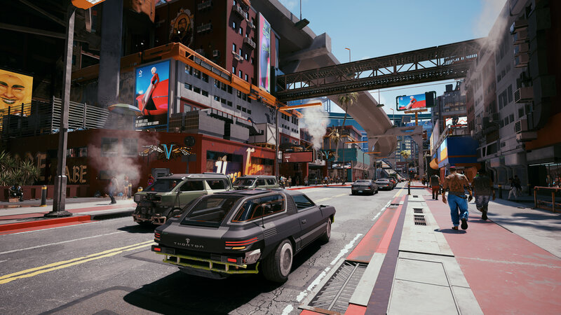 Futuristic Car on Street — Gray